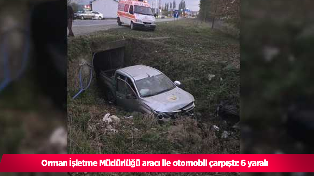 Orman İşletme Müdürlüğü aracı ile otomobil çarpıştı: 6 yaralı