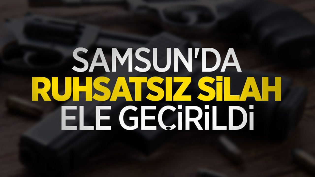 Samsun'da ruhsatsız silah ele geçirildi