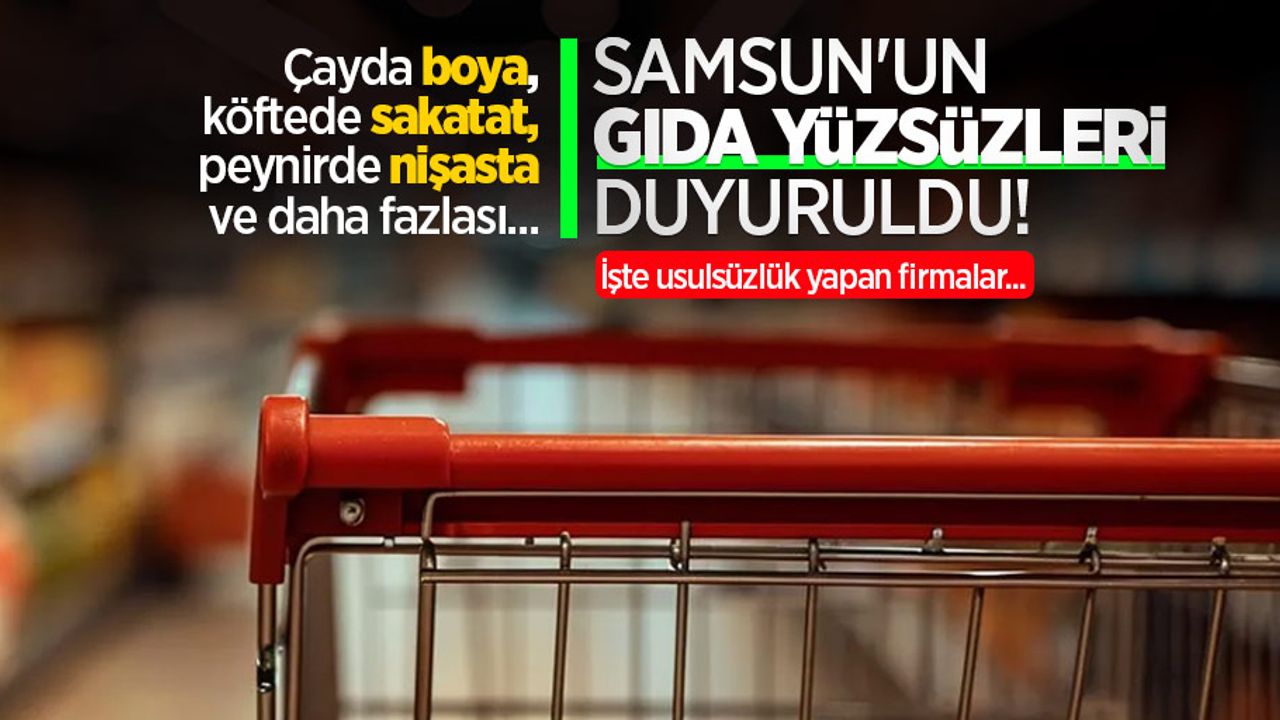Samsun'un gıda yüzsüzleri duyuruldu! İşte usulsüzlük yapan firmalar
