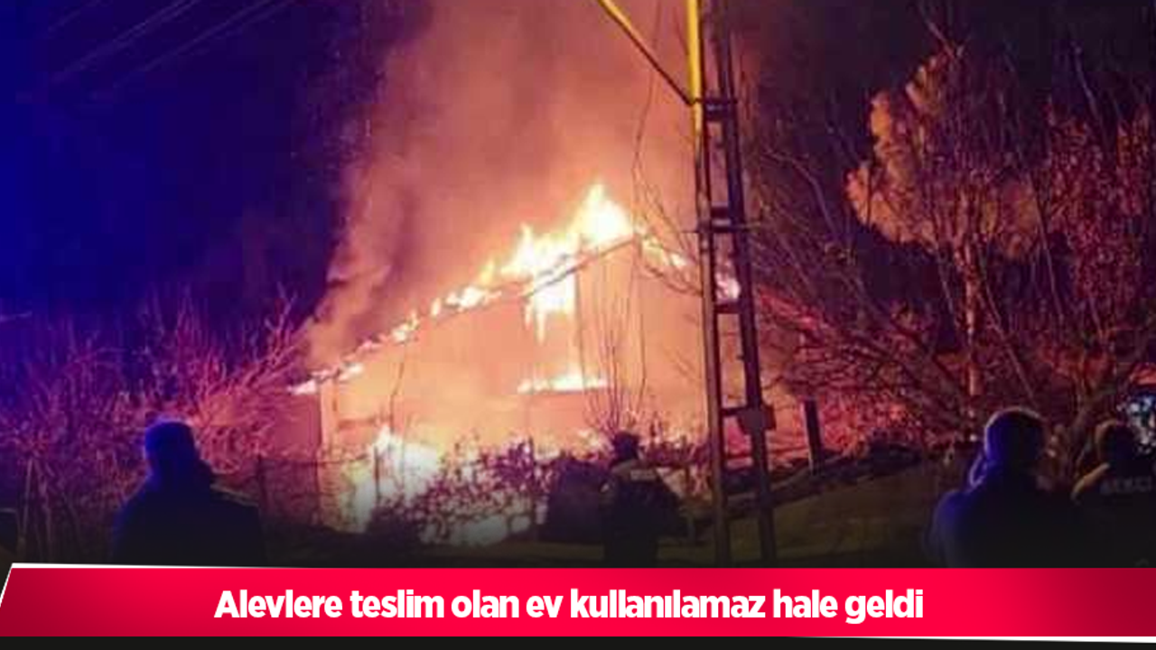Alevlere teslim olan ev kullanılamaz hale geldi