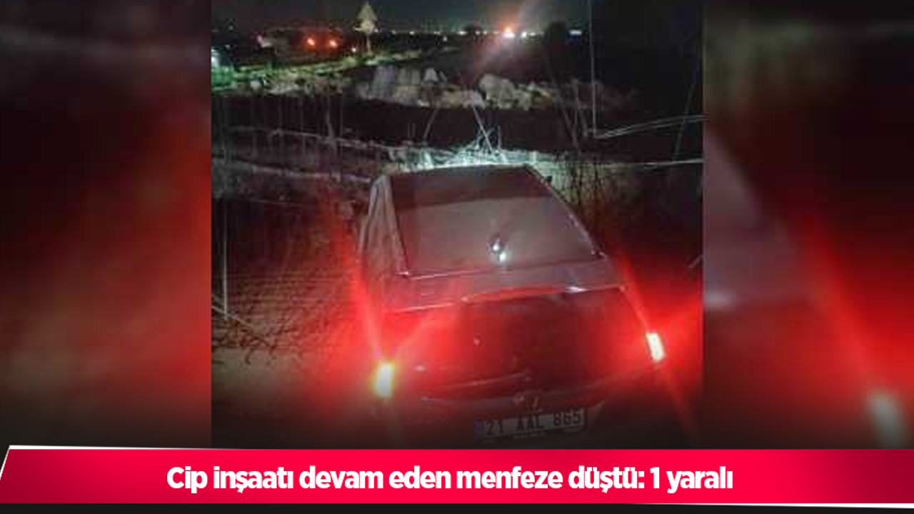 Cip inşaatı devam eden menfeze düştü: 1 yaralı