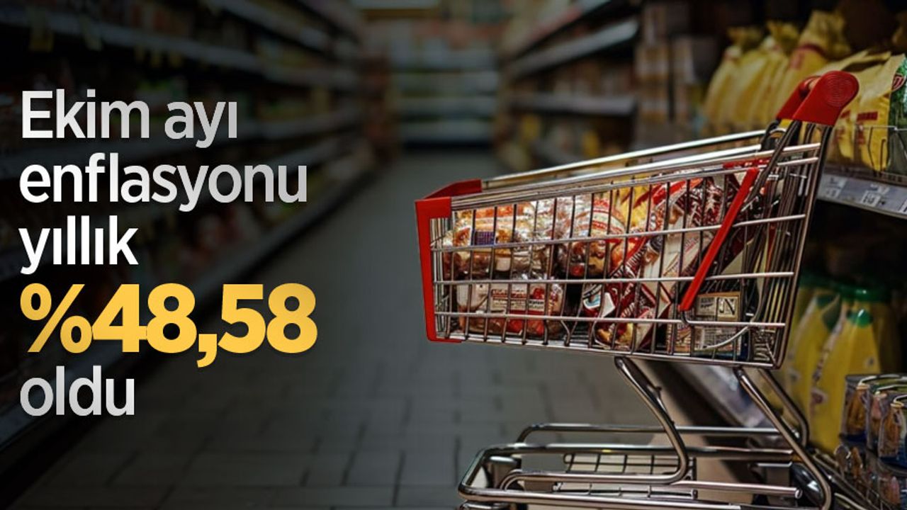 Ekim ayı enflasyonu yıllık yüzde 48,58 oldu