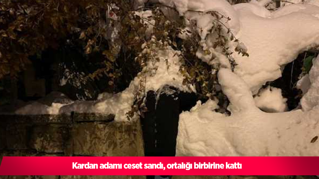 Kardan adamı ceset sandı, ortalığı birbirine kattı