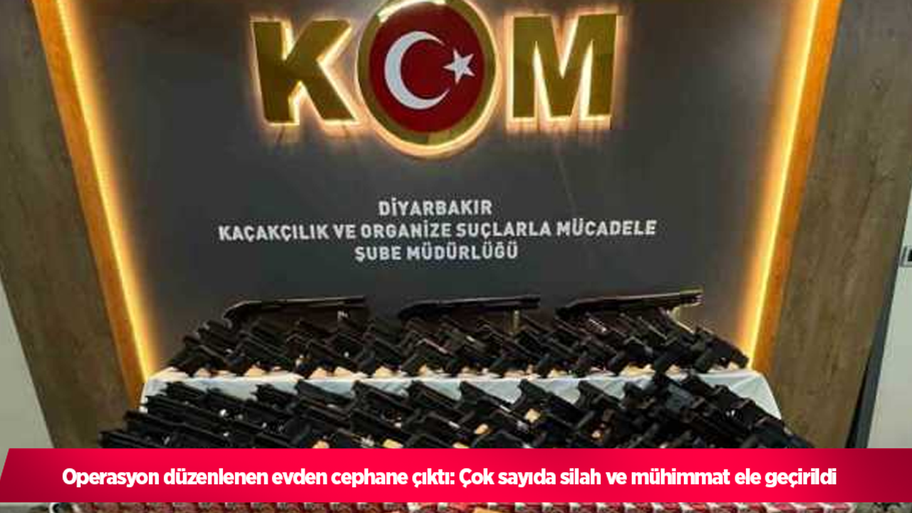 Operasyon düzenlenen evden cephane çıktı: Çok sayıda silah ve mühimmat ele geçirildi