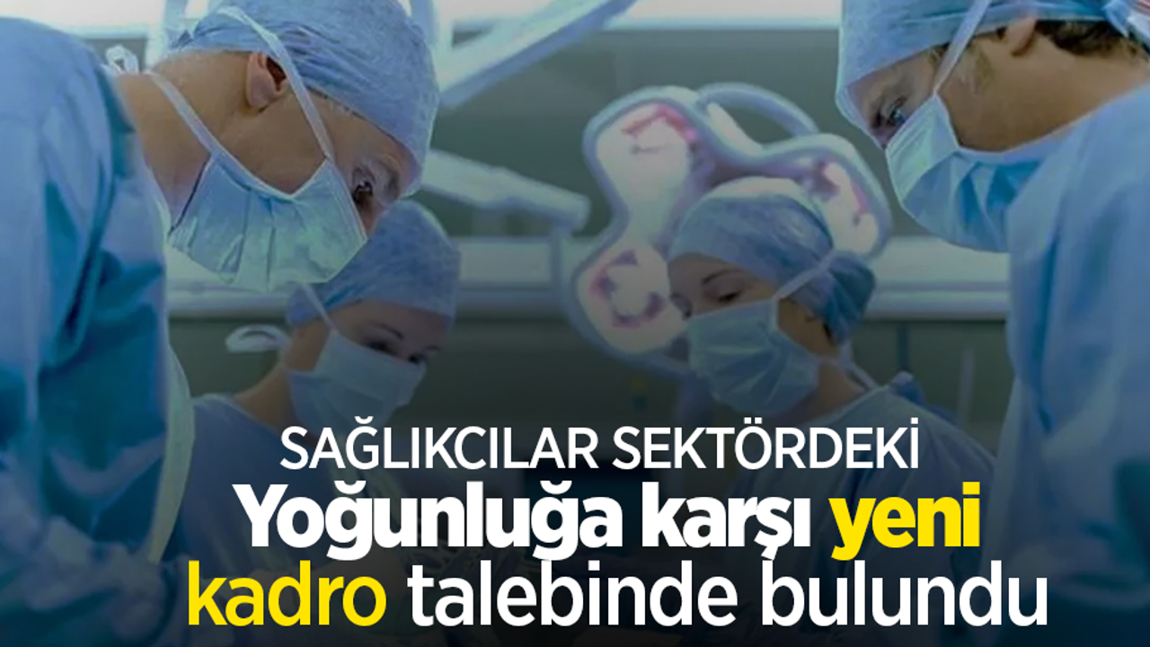 Sağlıkçılar sektördeki yoğunluğa karşı yeni kadro talebinde bulundu Sağlıkçılar sektördeki