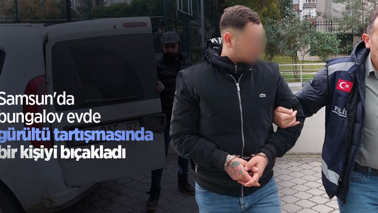 Samsun'da bungalov evde gürültü tartışmasında bir kişiyi bıçakladı