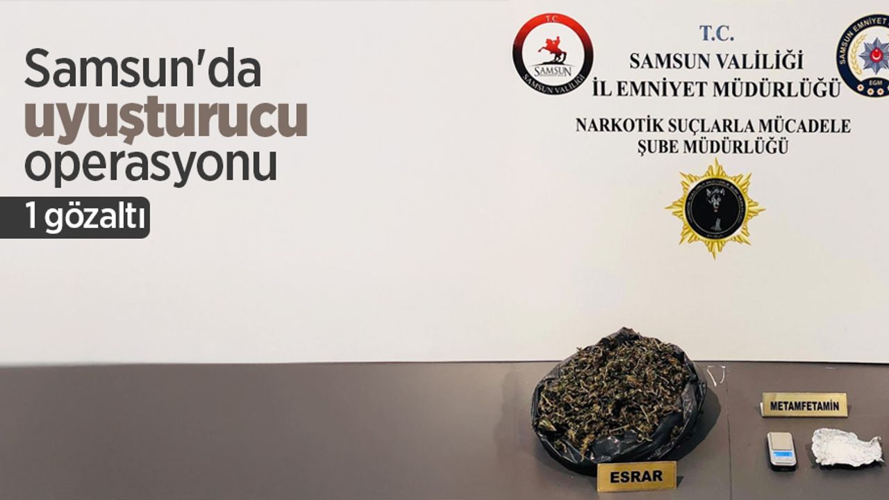 Samsun'da uyuşturucu operasyonu: 1 gözaltı