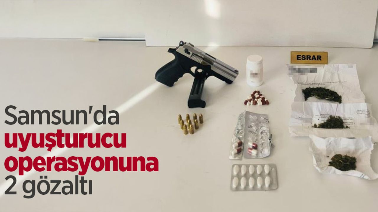 Samsun'da uyuşturucu operasyonuna 2 gözaltı