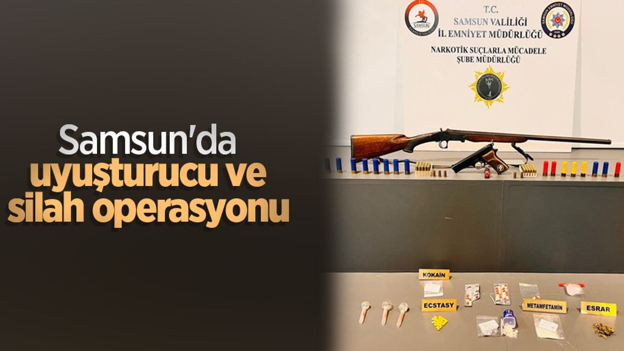 Samsun'da uyuşturucu ve silah operasyonu