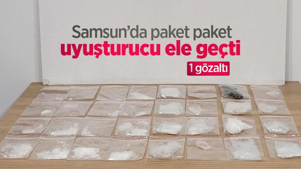 Samsun’da paket paket uyuşturucu ele geçti: 1 gözaltı