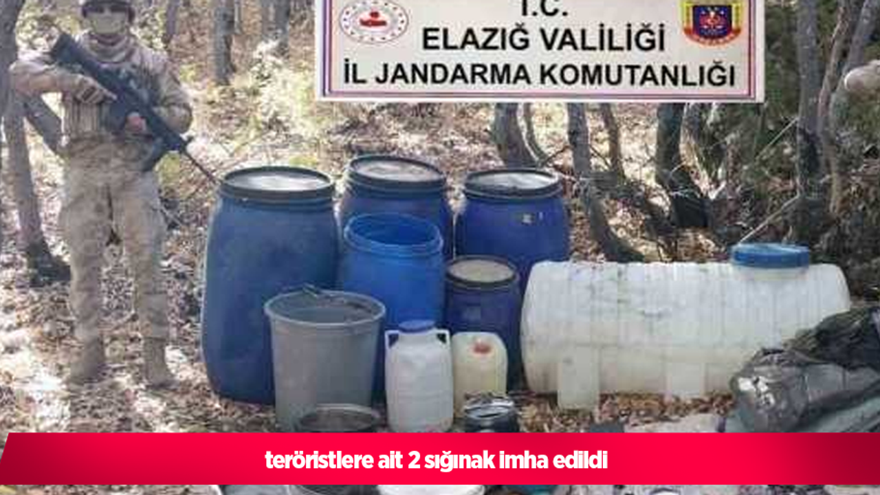 teröristlere ait 2 sığınak imha edildi