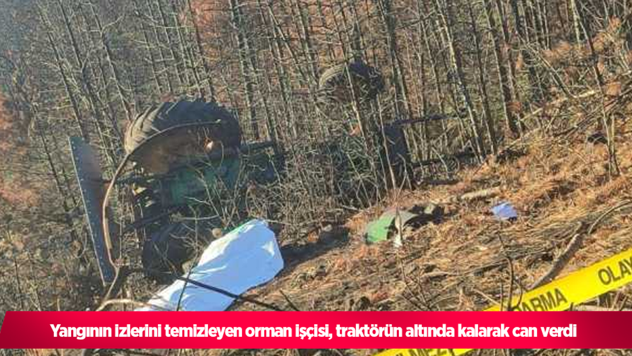 Yangının izlerini temizleyen orman işçisi, traktörün altında kalarak can verdi