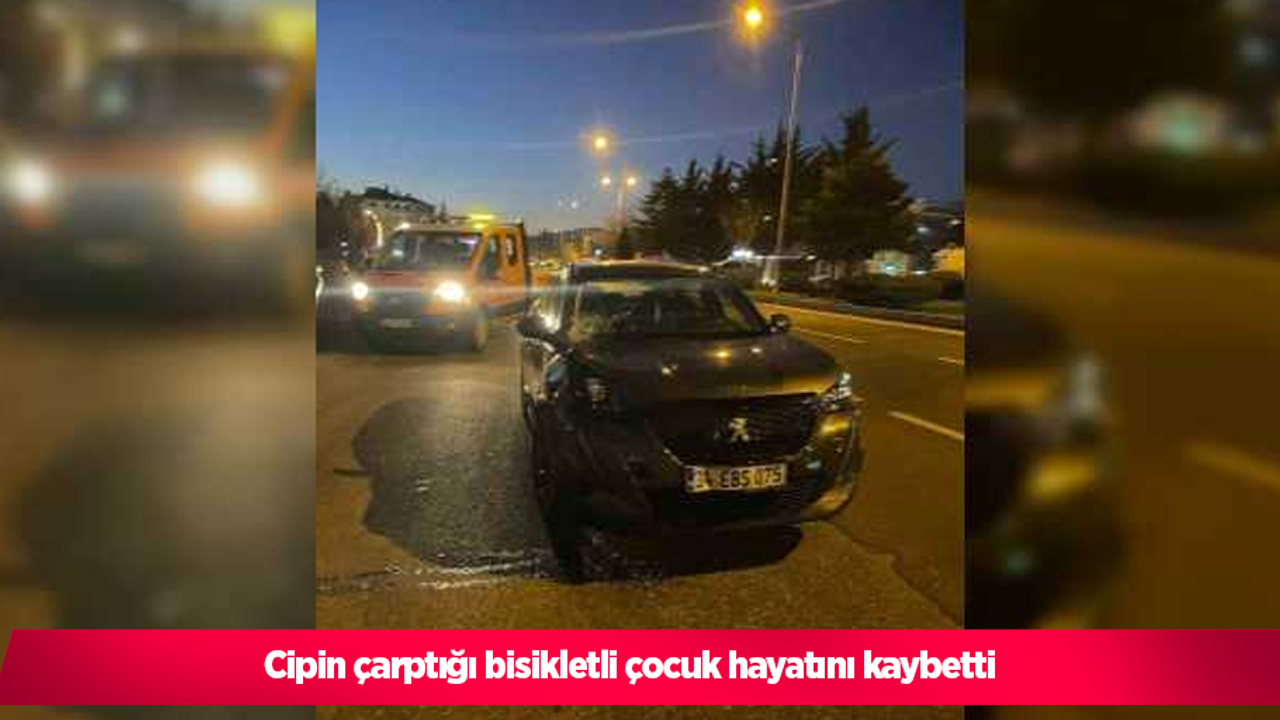 Cipin çarptığı bisikletli çocuk hayatını kaybetti
