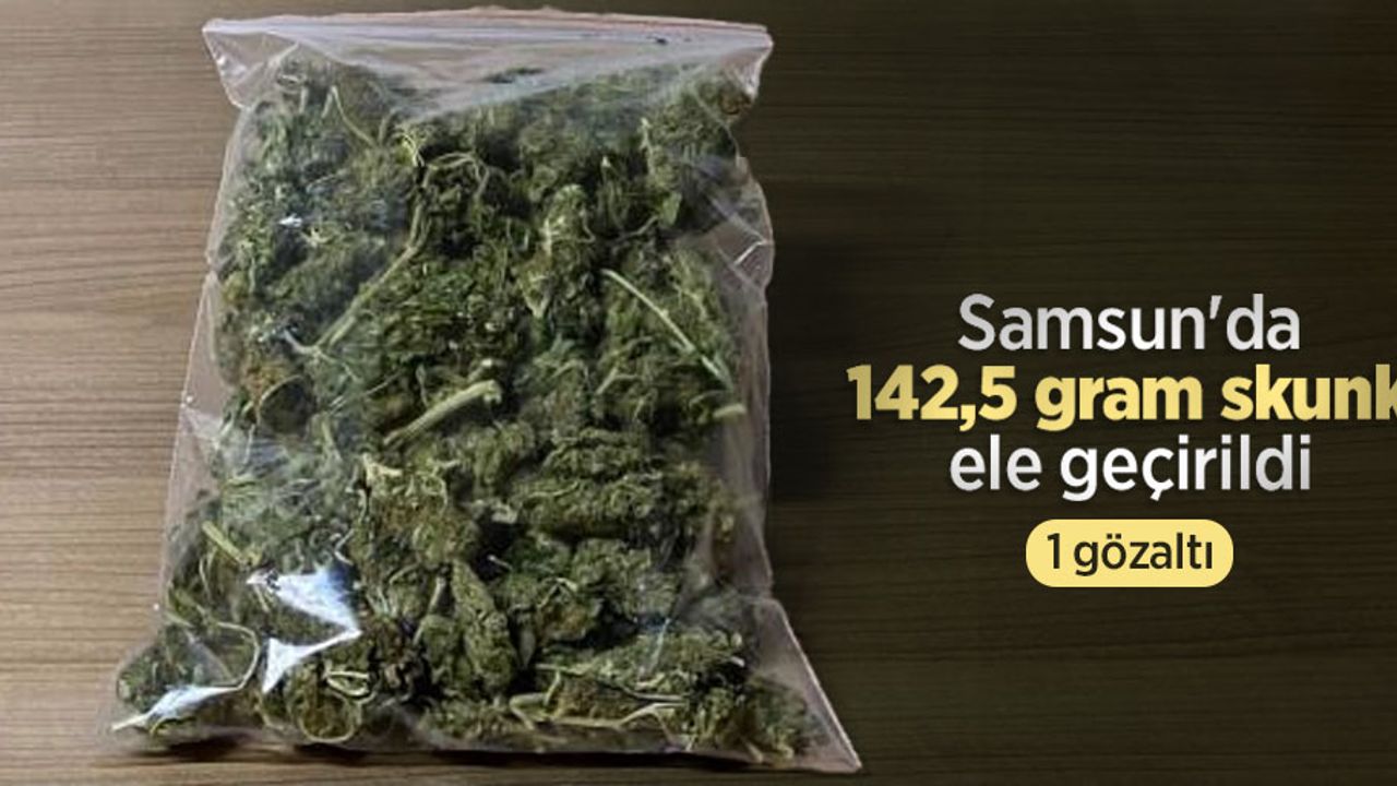 Samsun'da 142,5 gram skunk ele geçirildi: 1 gözaltı