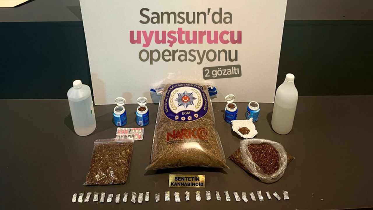 Samsun'da uyuşturucu operasyonu: 2 gözaltı