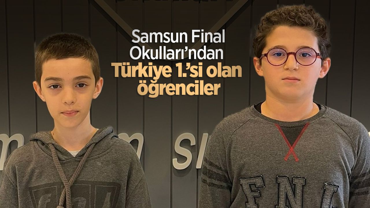 Samsun Final Okulları’ndan Türkiye 1.’si olan öğrenciler