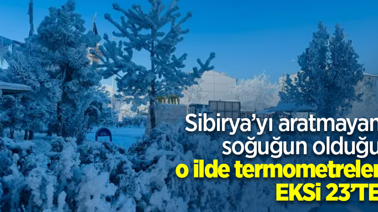 Sibirya’yı aratmayan soğuğun olduğu o ilde termometreler eksi 23’te
