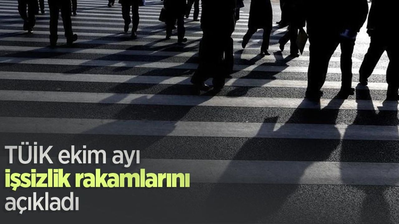 TÜİK ekim ayı işsizlik rakamlarını açıkladı
