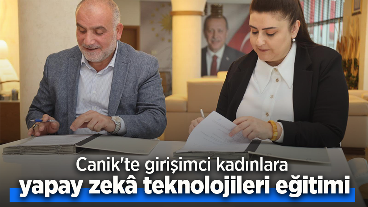 Canik'te girişimci kadınlara yapay zekâ teknolojileri eğitimi.