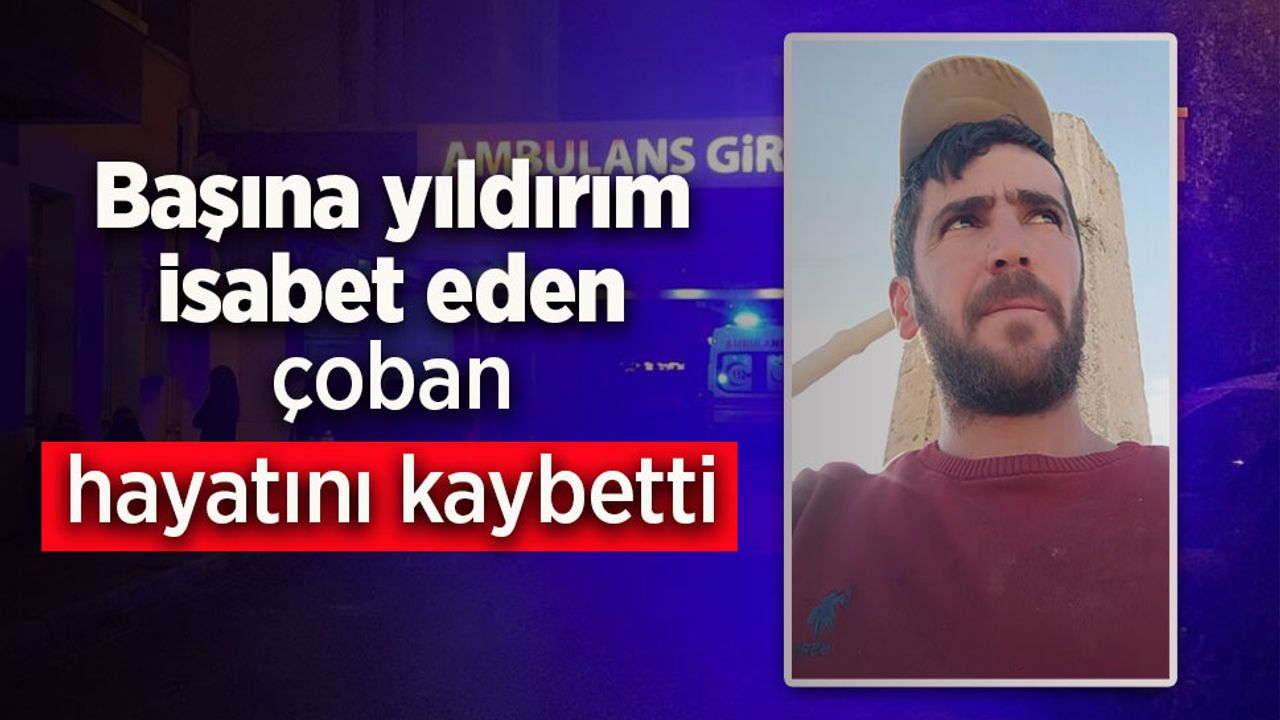 Başına yıldırım isabet eden çoban hayatını kaybetti.
