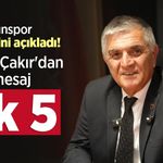 Suat Çakır'dan net mesaj: İlk 5