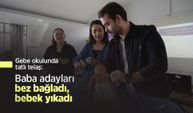 Gebe okulunda tatlı telaş: Baba adayları bez bağladı, bebek yıkadı