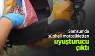 Samsun'da şüpheli motosikletten uyuşturucu çıktı