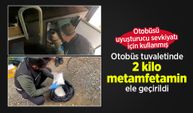 Otobüs tuvaletinde 2 kilo metamfetamin ele geçirildi: Otobüsü uyuşturucu sevkiyatı için kullanmış
