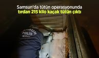 Samsun'da tütün operasyonunda tırdan 215 kilo kaçak tütün çıktı