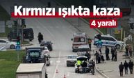 Kırmızı ışıkta kaza: 4 yaralı