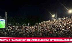Sakarya, A Milli Takım için tek yürek oldu: Maçı dev ekranda izlediler