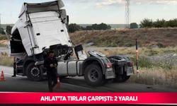 Ahlat’ta tırlar çarpıştı: 2 yaralı