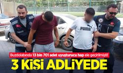 Buzdolabında 13 bin 701 adet uyuşturucu hap ele geçirilmişti! 3 kişi adliyede