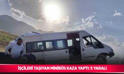 İşçileri taşıyan minibüs kaza yaptı: 5 yaralı