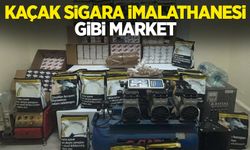 Kaçak sigara imalathanesi gibi market