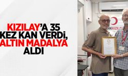 Kızılay’a 35 kez kan verdi, altın madalya aldı