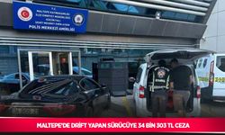 Maltepe’de drift yapan sürücüye 34 bin 303 TL ceza
