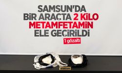 Samsun'da bir araçta 2 kilo metamfetamin ele geçirildi