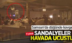 Samsun'da düğünde kavga: Sandalyeler havada uçuştu