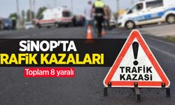 Sinop’ta trafik kazaları: Toplam 8 yaralı
