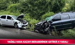 Yağışlı hava kazayı beraberinde getirdi: 6 yaralı