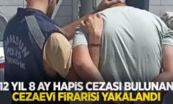 12 yıl 8 ay hapis cezası bulunan cezaevi firarisi yakalandı