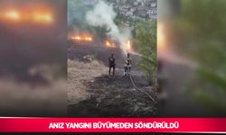 Anız yangını büyümeden söndürüldü