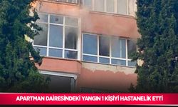 Apartman dairesindeki yangın 1 kişiyi hastanelik etti