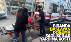 Biranda başlayan doğuma sağlıkçılar yardıma koştu