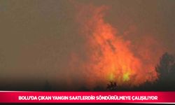 Bolu’da çıkan yangın saatlerdir söndürülmeye çalışılıyor