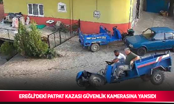 Ereğli’deki patpat kazası güvenlik kamerasına yansıdı