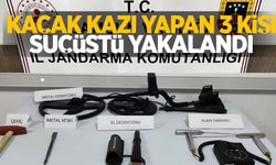 Kaçak kazı yapan 3 kişi suçüstü yakalandı