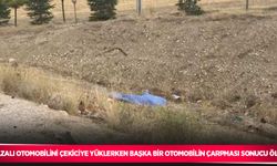 Kazalı otomobilini çekiciye yüklerken başka bir otomobilin çarpması sonucu öldü