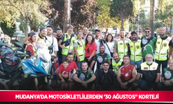 Mudanya’da motosikletlilerden ’30 Ağustos" korteji
